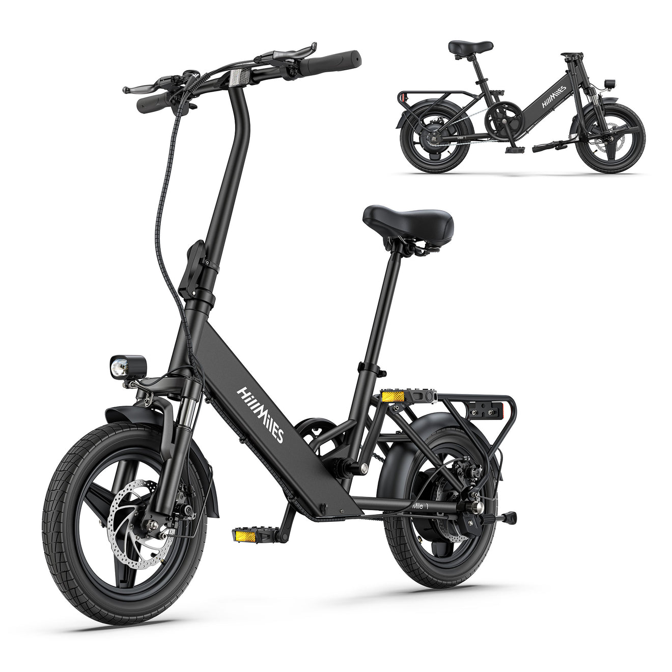 Hillmiles Mile 1 Ultrakompaktes Klapp-E-Bike | 250W Motor | 36V 10.4Ah | 60km Reichweite